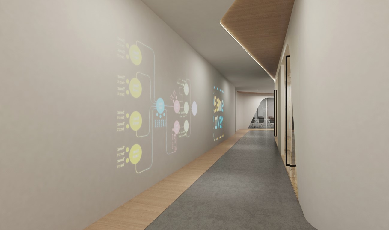 走廊空著?太浪費了！辦公樓走廊這樣設計美呆了！